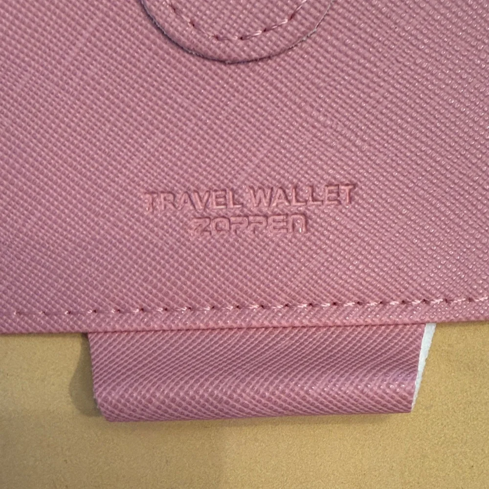 Pink Envelope Wallet Wristlet Clutch Travel Organizer Card Holder OS